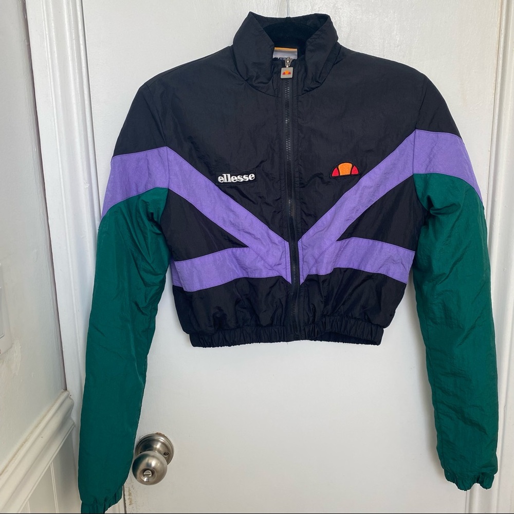 Ellesse Retro Windbreaker Crop Top Jacket